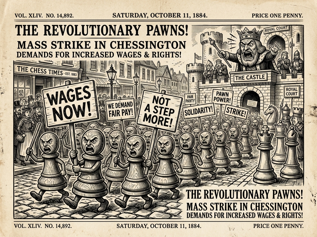 Pawns Demand Hourly Wages!